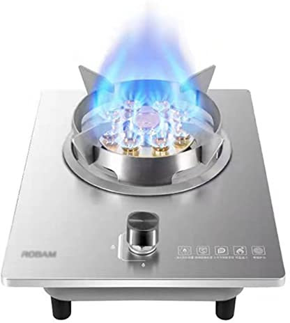 Cuisinière à gaz encastrable 33 cm, feu à Neuf cavités 7,2 KW, Table de Cuisson en Verre trempé Noir (B GPL)