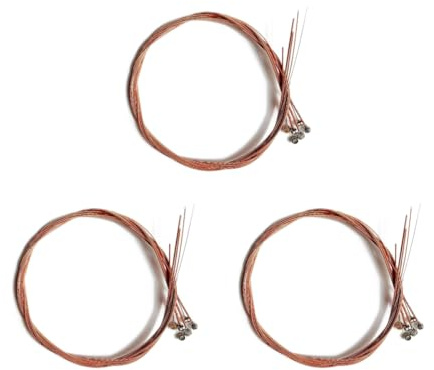 Msagkah Gitarrensaiten für Akustikgitarre, 3 Sätze von 6 Gitarrensaiten, Edelstahl Ersatzgitarrensaiten für Akustikgitarre (Kupfer)