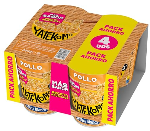 Gallina Blanca - Yatekomo Cup Pollo, pack 4 x 60