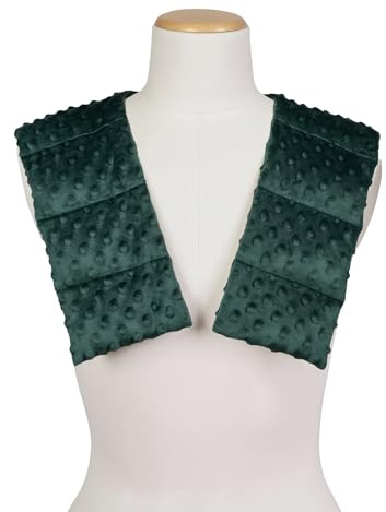 Sensory Owl Coperta Ponderata per Spalle e Collo 2 kg - per Bambini e Adulti - Riduzione Dello Stress Autismo ADHD - Minky Smeraldo