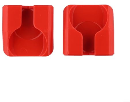 Oniissy Adaptadores de pedal de bicicleta sin clip para pedales, convertir en pedales planos, par de plástico con dentado antideslizante para borde y textura esmerilada, 60 x 60 x 23,5 mm, (rojo)