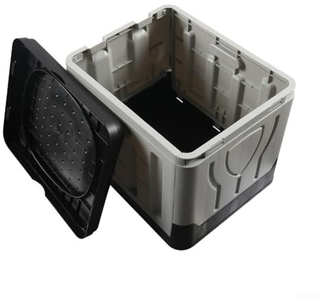 Yhenlovtt Inodoro gris, kit de inodoro para camping, suministros de caravana, inodoro plegable portátil para actividades al aire libre, camping y emergencias domésticas, hecho de material de
