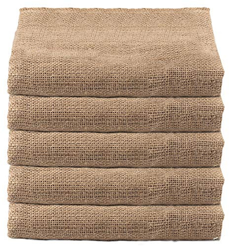 HAKZEON 5 Pack Potato Sack Race Bags, 40x24 Inch Burlap Bags for Vegetables, Reusable Sturdy Storage Bag for Home and Gardening, Plant Covers