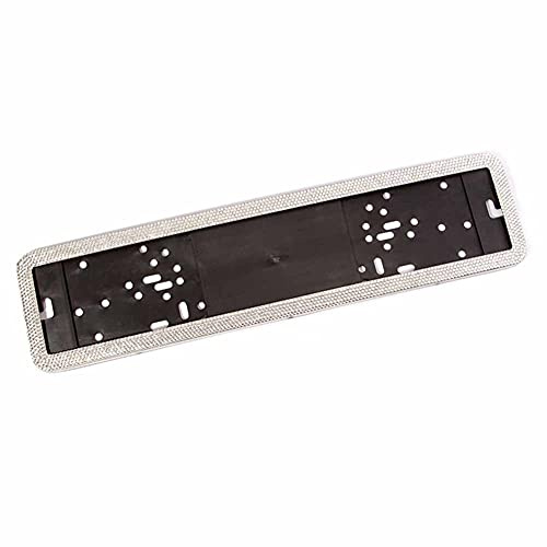 Auto Kennzeichenhalter, Asudaro Rostfreier Stahl Kfz Kennzeichenhalter Diamant Nummernschildhalterung EU Kennzeichen Bling Strass Kennzeichen halterungen Auto Kennzeichen Halterung,Weiß