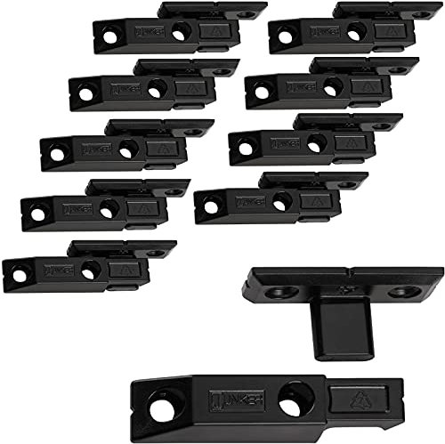 10 paires d' équerre de fixation JUNKER FLINK HE (pour vis Euro) Poids supporté jusqu'à 20 kg Support de panneau Raccord brise vue Ferrure de raccordement