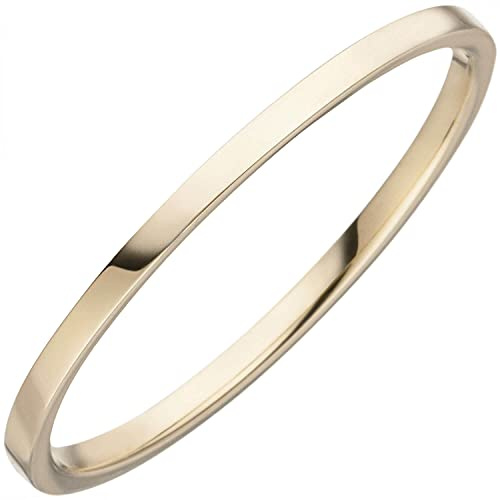 Schmaler Ring aus 333 Gold Gelbgold B: 1,2mm flach glänzend schlicht