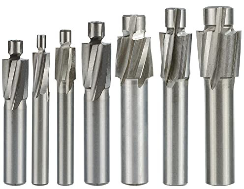1 pc 4 cannelures fraise en bout de lamage M3-M16 outil de rainurage pilote fraise fraise fraise en bout trou pilote HSS Cutter-M8.2x13.4x8x60