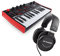 MIDI Controller Bundle - AKAI Professional MPK Mini Play MK3 MIDI Keyboard with MPC Beats Production Software and M-Audio HDH40 Over Ear Headphones
