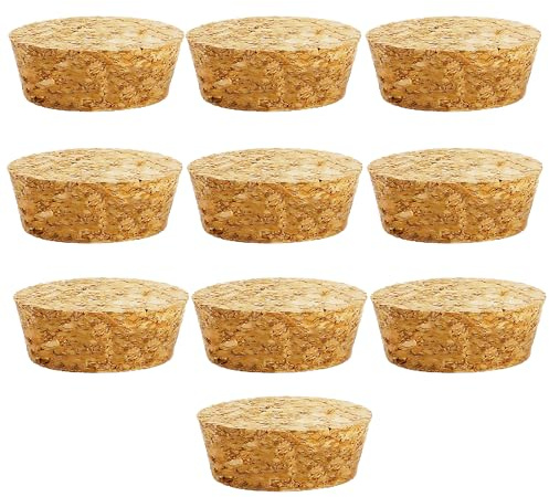 10 Stück konische Korkstopfen aus Holz, Weinkorken, wiederverwendbar, Dichtungsstopfen für Flaschenbar, DIY, Handwerk, Küchenzubehör (51 x 42 x 30 mm)