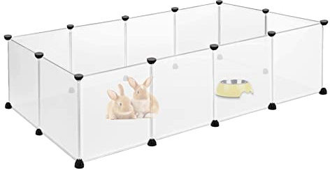 Froadp 145 x 75 x 48 cm, singola, coniglio, XL, in plastica, per piccoli animali, per piccoli animali, colore: bianco