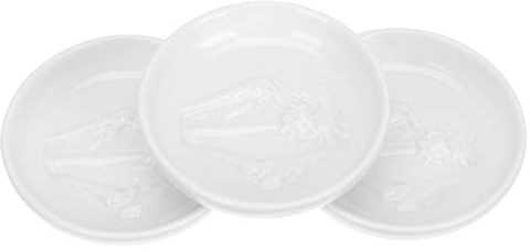 Plats à Condiments en Céramique 3 Pièces Blancs Relief | Sauces et Préparations, Usage Restauration et Catering, Format Compact pour Table et Service