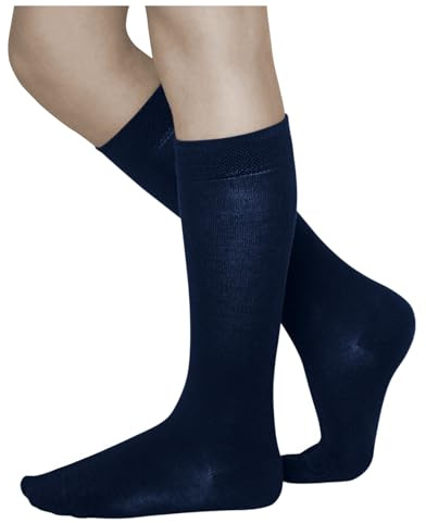 vitsocks Chaussette haute au genou COTON DOUX fine Enfant (3 PAIRES) filles garçons montante longue unie mi-bas couture plate