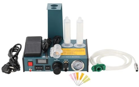 Lfhelper Auto Digital Display Glue Dispenser, Digital Control System, 220V | mit Fußschalter Handschalter, Precision Glue Dispenser, Adhesive Controller Dropper Machine, 16 Arten Einstellungen