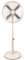 Russell Hobbs 16” Metal Pedestal Fan in Greige (Grey/Beige), 3 Speed Settings, Powerful Airflow, Ergonomic Design, Tilt and Oscillating Features, 4 Curved Blades, Up To 2 Years Guarantee, RHMPF1601GR