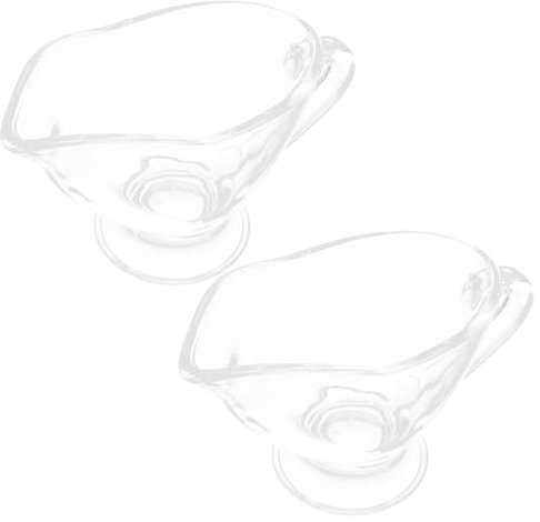 ABOOFAN 2pcs Glass Gravy Boat with Handle Gravy Boat with Large Pour and Fewer Drips Creamer Pitcher Serving Dish for Dining Holiday Meals Party Restaurant Kitchen Salad Dressing