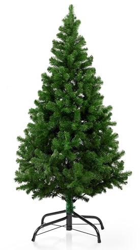 KLASS 6ft Christmas Tree 700 Tips Lush Xmas Tree Premium PVC Realistic Artificial Christmas Tree With Metal Stand, Green Christmas Trees in 4ft, 5ft, 6 ft 7ft Sizes Perfect Christmas Decoration (6ft)