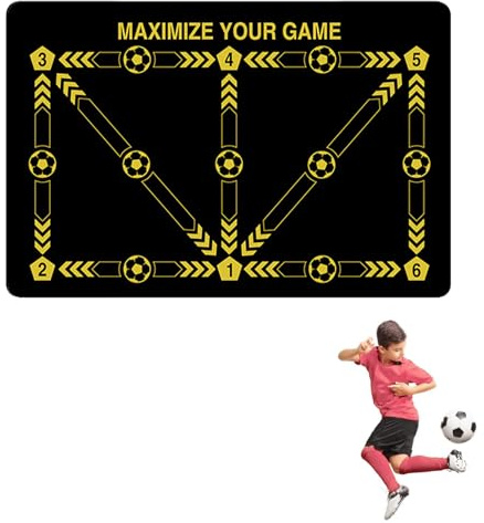 Generisch Fussball Matte,Fußball-Trainingsmatte,rutschfeste Stoßdämpfende Trainingsmatte,Fussball Trainingszubehör,Ballkontrolle,Dribbelmatte,für Fußball Training Drinnen und Draußen