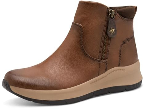 Jana Dam båt platt vegansk modestövlar, konjak, 38 EU, konjak, 38 EU