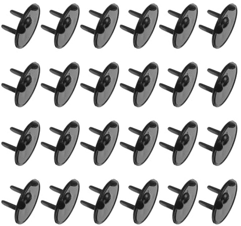 MECCANIXITY 24 Pack Outlet Covers Proofing, Plug Covers Easy Installation Electric Plug Protectors Safety Socket Cover Plugs Protector Black