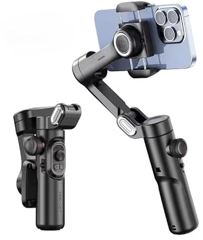 Estabilizador Smartphone - Trípode y palo Selfie para iPhone y Android - Estabilización Antitemblor, Rotación 360°, Bluetooth
