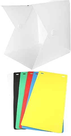 NUOBESTY 1 Ensemble Mini Boîte à Lumière LED avec Couleurs de Fond pour Photographie Studio Photo Portable pour Accessoires et Objets