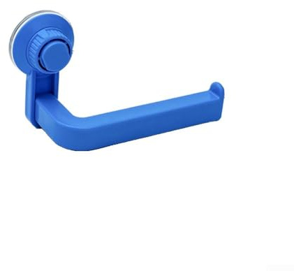 Porte-rouleau de papier toilette avec ventouse pour une installation facile (bleu)