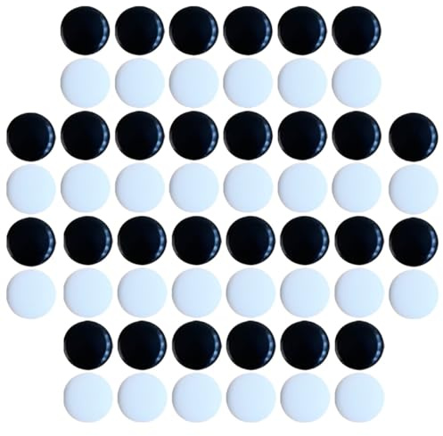SUPVOX Set di Gioco Go 360 Pezzi in Resina Effetto Pietra Perline da Scacchi Bianche e Nere Accessori per Giochi da Tavolo Educativi e Creativi