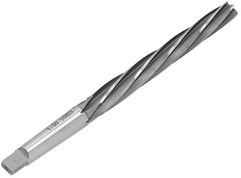 Escariador de máquina cónica 1:50 - Máquina herramienta W4241 de acero de alta velocidad con vástago cónico 2#, diámetro de cabeza pequeña de 16 mm, 6 cuchillas y longitud de hoja