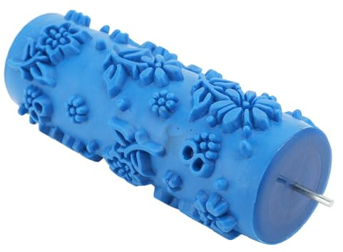 OEBUAFI Pattern Paint Roller, Rubber Decorative Texture Roller for Wall and Furniture, Creates Uniform Textured Patterns for Home Renovation and Crafts (Rubber 2)