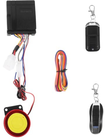 TOYANDONA Sistema de Alarma Antirrobo Material Plástico y Goma para Motocicleta con Control a Distancia y Función de Alarma por Vibración Adecuado para Seguridad en Moto