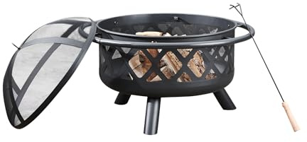 Peaktop CU296 Chimenea, Negro, 30 - Inches