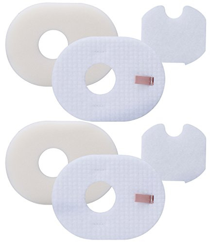 2 Pack Filter Replacement for Shark Rocket Vacuum HV300 HV301 HV300W HV302 HV305 HV310 UV450 Foam & Felt Filter Kit