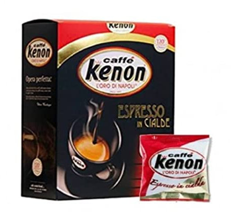 50 Cialde Kenon Caffè Espresso – Qualità Artigianale con Aroma Intenso, Confezionate Singolarmente per Freschezza e Gusto Autentico – Compatibili con Macchine Espresso