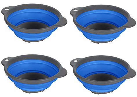 Regatta TPR Folding Bowl Set of 4 Oxford Blue