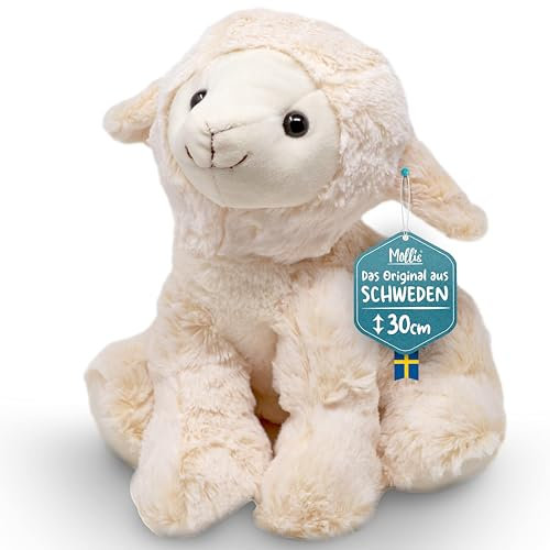 Mollis Kuscheltier - Kuschellamm - 30 cm - Plüschtier-Lamm - Kinder-Kuscheltier - weiches Stofftier für Kinder und Babys