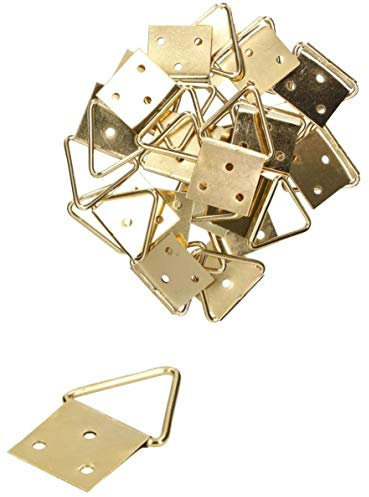 KOTARBAU 25er Set Bilder-Klappöse 17 mm Vermessingt Bilderhaken Bildaufhänger Bildhaken Bildaufhängung Umklappbare Öse Aufhänger Klappöse Für Bilderrahmen