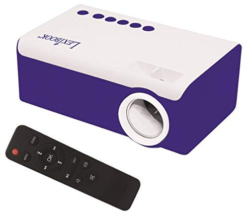 Lexibook, Mini HD video projector, Home Cinema, Built-in speaker, remote control included, HDMI/USB/AV/Micro SD connectivity, blue/white, PRJ150