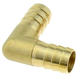 PYouo-Messing Schlauchverbinder T-Stück Y-Kreuz 2/3/4 Way Montag Splitter, 4 5 6 8 10 12 14 16 19 25 mm Schlauchkupplung Messing Hosetail gerade Winkel, Dickes Material ( Color : Elbow , Size : 4mm )