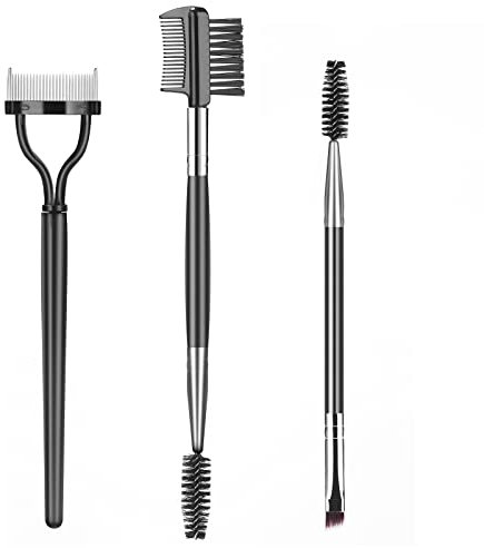 SWEET VIEW Eyebrow Brush Eyelash Separator Brow Comb & Lash Spoolie Professional Eye Makeup Tools (3 Pieces Set)