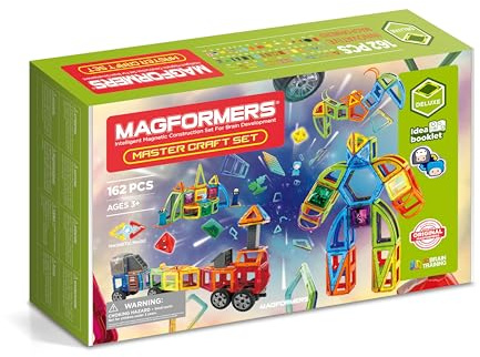 MAGFORMERS Master Craft Set, 279-15 Magnetbausteine Konstruktionsspielzeug 162 Teile, bunt, 3-99 Jahre