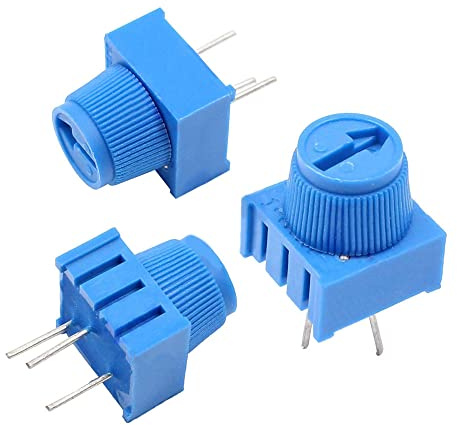 ezqnirk 10pcs Potentiometer Widerstand 3386p-103 10 km Ohm Single Turn Breadboard Trimmpotentiometer mit Knopf