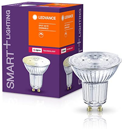 LEDVANCE Smart+ LED, ZigBee GU10 Reflektor, warmweiß, dimmbar, Direkt kompatibel mit Echo Plus und Echo Show (2. Gen.), , 4er Pack, Klar