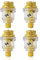 ZeroNine Lot de 4 mini lubrifiants à huile 1/4 - Pour huile à brouillard - Outil à air comprimé - Pour compresseur d'air comprimé - Accessoires pour tuyaux d'air