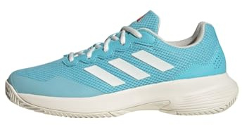 Adidas Damen Gamecourt 2.0 Tennis Shoes, Light Aqua/Off White/Bright Red, 38 EU