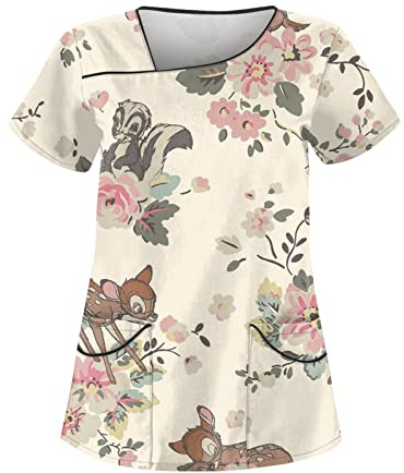 Kasacks Damen Pflege Berufsbekleidung Kittel Frauen Kasack Damen Arbeitsmantel (3-Khaki, 4XL)