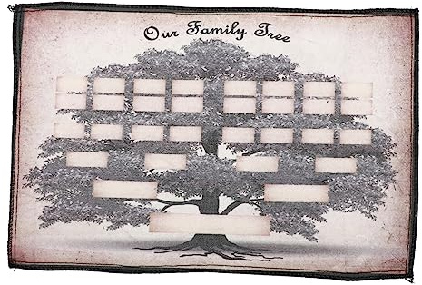 DIYEAH Tableau Généalogique Remplissable Toile Poster Décoratif Pour Histoire Familiale Et Arbre Généalogique à Personnaliser