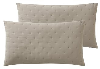 JOTEX Calm Örngott uppsättning av 2 – Oeko Tex® Standard 100 certifierat örngott av högkvalitativ polyester – beige, 90 x 50 cm
