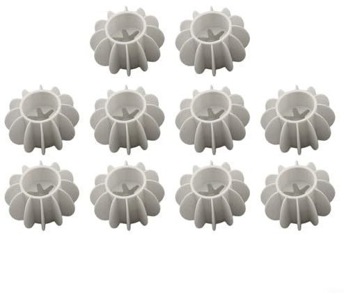 Set mit 10 Stück Wäschetrocknerbällen, Anti-Wäscheball, Enment-Knoten, leicht, stilvolle graue oder weiße Farben, verbesserte Reinigungsleistung (weiß)
