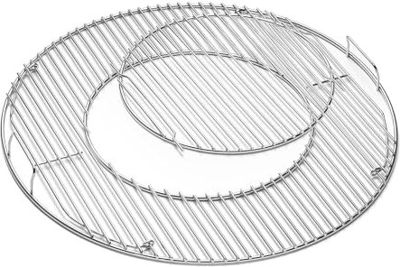 8835 - Griglia superiore Fit Weber da 57 cm, griglia a carbonella, rimovibile di ricambio per barbecue a carbone Weber One Touch, Performer, bollitore Bar-B, Master-Touch, griglia rotonda con Smokey