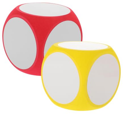 ibasenice 2stücke Große Trocken Abwischbare Rote Und Gelbe DIY Würfel Aus Schaumstoff Wiederbeschreibbare Blankowürfel Für Basteln Spiel Und Pädagogische Partyspiele